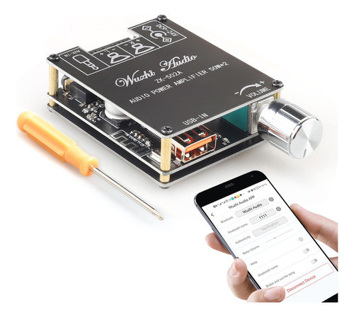 Zk-502a 2.0 Bluetooth 5.0 Amplificador De Amplificador 50w*5 0