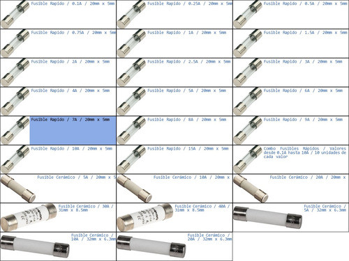 Pack 4x Fusible Rapido 7a 20mm X 5mm-p 1