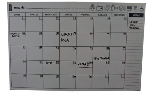 Maxi Organizador Pizarra Planner A3 Mensual Imantado Calenda 1