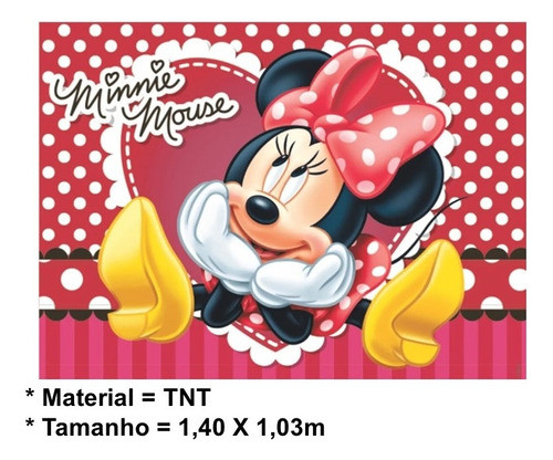 Kit Festa Minnie Red * Painel + Toalha De Mesa + Displays 1