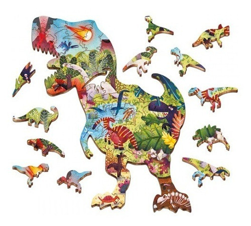 Woody Puzzle Madera Dinosaurio 48 Piezas - Ludattica 1