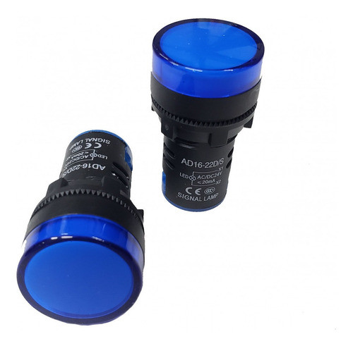 Indicador Luminoso Led, Azul Ac/dc24v 1