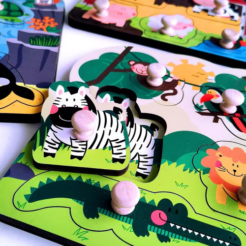 Juego Didactico Primeros Encastres Granja Barco D Papel 8918 1