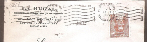 Argentina 1939  Sobre Circulado  Numero  63y 1