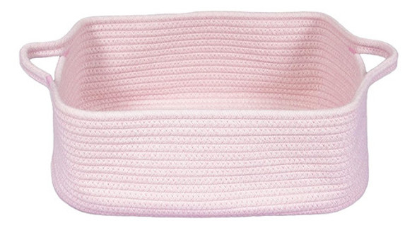 Cesta De Almacenamiento De Cuerda De Algodón Tejida Con Asas 0 Cesta De Almacenamiento De Cuerda De Algodón Tejida Con Asas 0