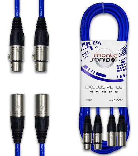 Cables Canon Xlr Macho A Hembra 7 Mts Neutrik (par) Mixer Dj 0