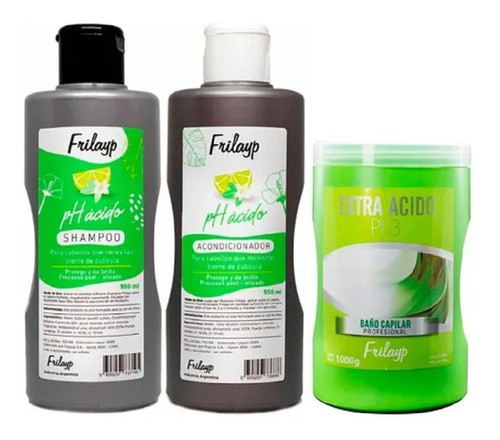 Shampoo Acondicionador Mascara - Extra Acido Frilayp 1lt 0
