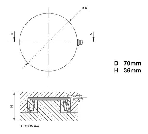 Kit Pivot Inferior Superior Acero Porton Batiente 44-46/70mm 1