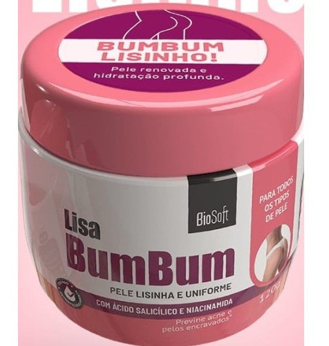 Bio Soft Creme Hidratante Lisa Bumbum Com Ácido Salicílico 1