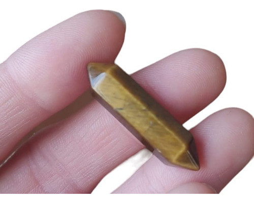 Punta Bipolar Ojo De Tigre Piedra 3cm Coraocristales 0