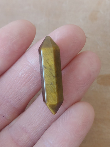 Punta Bipolar Ojo De Tigre Piedra 3cm Coraocristales 1