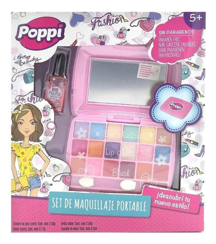 Mi Primer Set De Maquillaje Portatil Espejo Esmalte Niñas 0