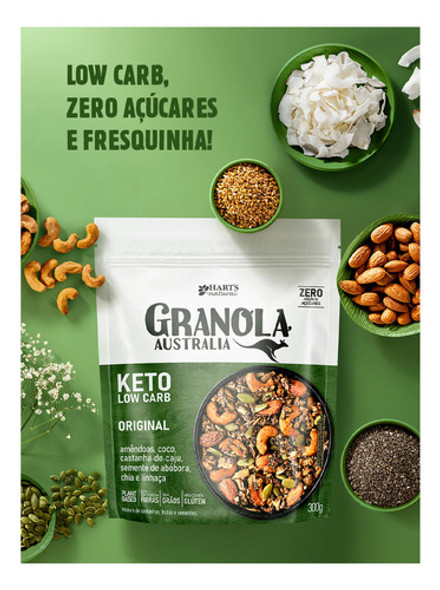 Granola Australia Keto Low Carb Harts Original - 300g 1 Granola Australia Keto Low Carb Harts Original - 300g 1