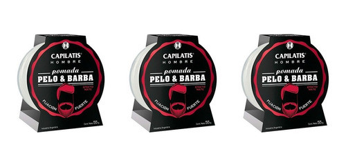 Pomada Capilatis  Pelo Y Barba X 55g - X 3 Unidades 0