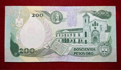 Billete 200 Pesos Oro Colombia 1992 Pick 429aa Mutis 1