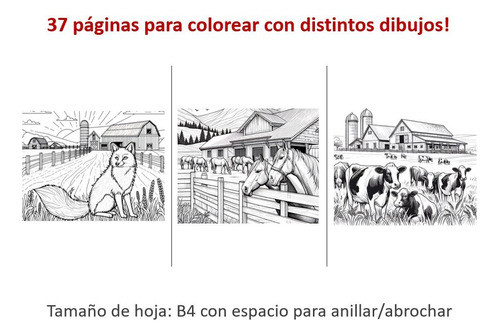 Libro Imprimible Animales De Granja Para Colorear/pintar! 1