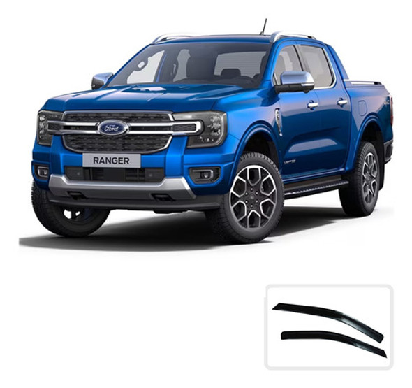 Deflector De Ventanilla Ford Ranger 23+ Del Y Tras X4 Adhes 0