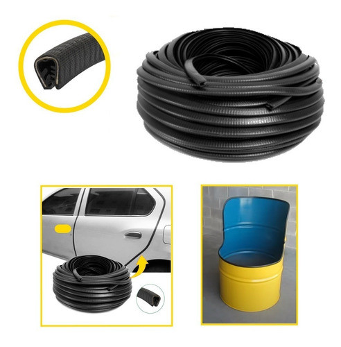 Guarnição De Porta Acabamento Casca Cobra 07x09mm 6 Metros 0