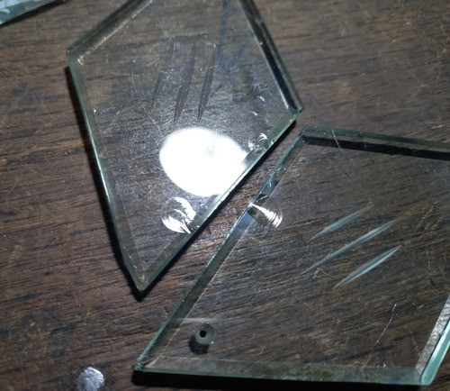 Lote 8 Antiguos Caireles Cristal Plaquetas Repuestos 1