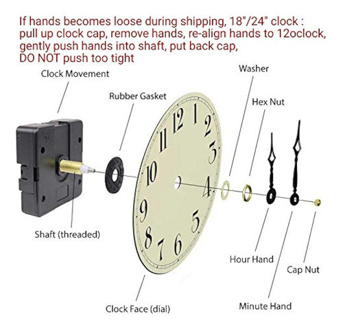 Reloj De Pared Silencioso Oldtown De Madera Y Metal Macizo 1