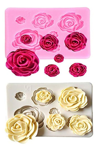 Orione, 2 Uds., Moldes De Silicona Con Flores Rosas, Molde P 0