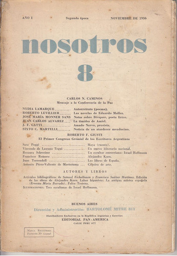 1936 Atipicos Texto Vizconde Lascano Tegui Revista Nosotros 0