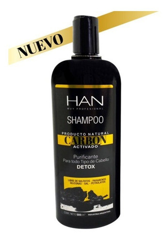 Kit Han Shampoo Acondicionador Carbon Purificante Detox 500 1