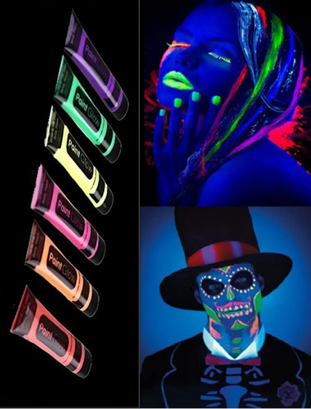 Cotillón Pintura Fluo Neón X 7 Fiestas Fluor - Silverled 0