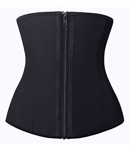 Yianna Zip Y Hook Corse Deportivo Modelador De Latex Quemado 1