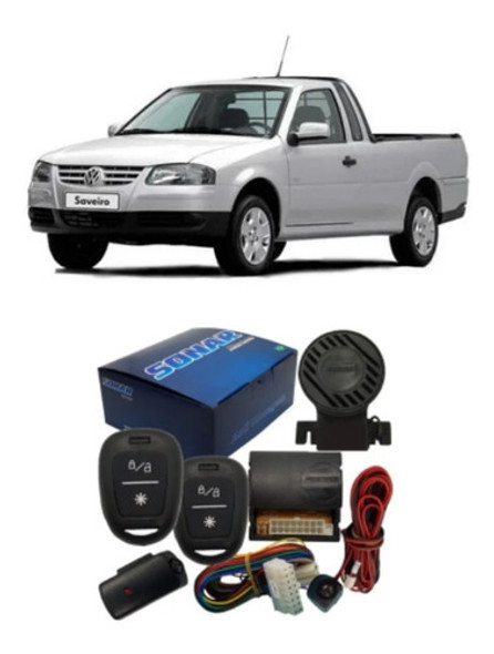 Alarme Saveiro G3 Sonar Anti Assalto Com Sirene 2 Controles 0