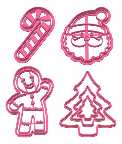 Cortantes Navideños Para Masas X 04 Reposteria Artesanias 1
