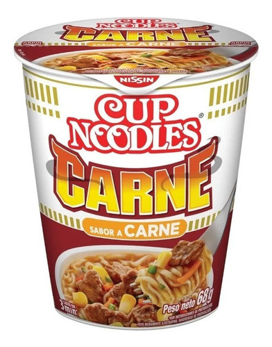 Fideos Cup Noodles Nissin Carne 68g. 0