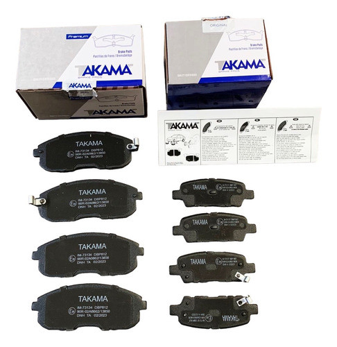 Kit Pastillas Freno Delanteras + Traseras Nissan Tiida 0