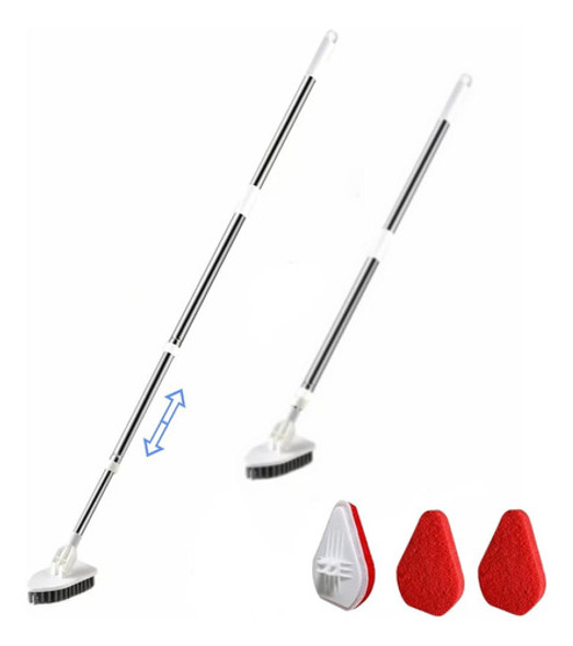 Cepillo De Fregado De Azulejos De Bañera Mango Largo, Cepill 0