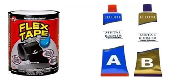Tape Cola Tudo + Massa Repara Metal 0
