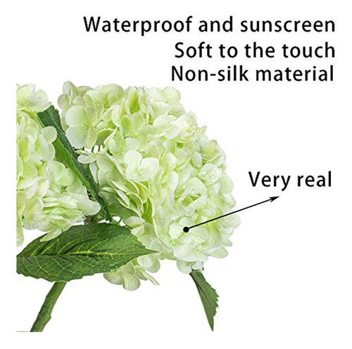 Duyone 3pcs Flores Artificiales Flores De Hortensias Grandes 1