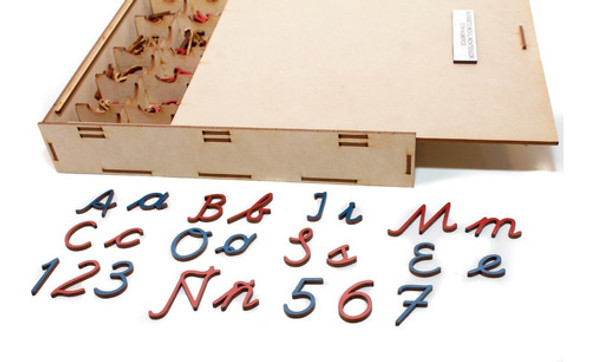 Letras Abecedario Móvil Montessori Cursiva C/números 0