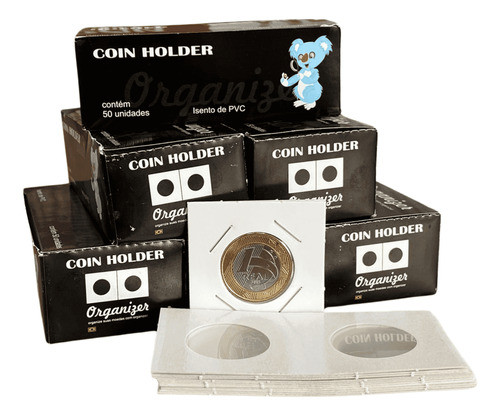 Coin Holder Livre De Pvc - Organizer 10und Tamanho 40.0mm 0