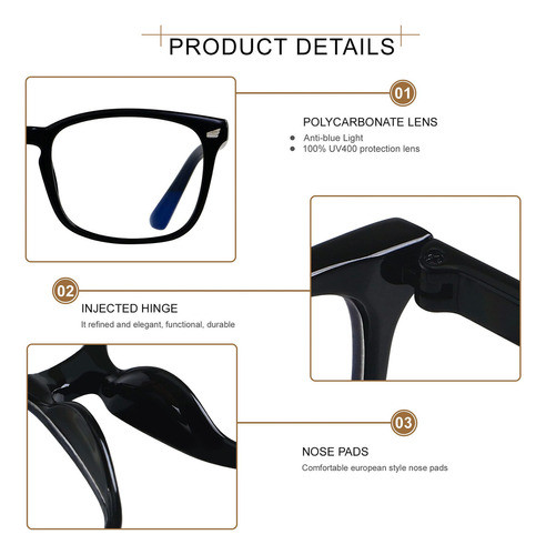 Lyzoit Gafas De Luz Azul Para Mujeres Y Hombres, Bloqueo De 1