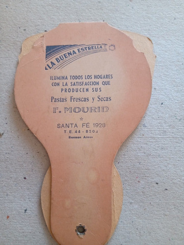 Antiguo Abanico De Cartón Publicitario 1