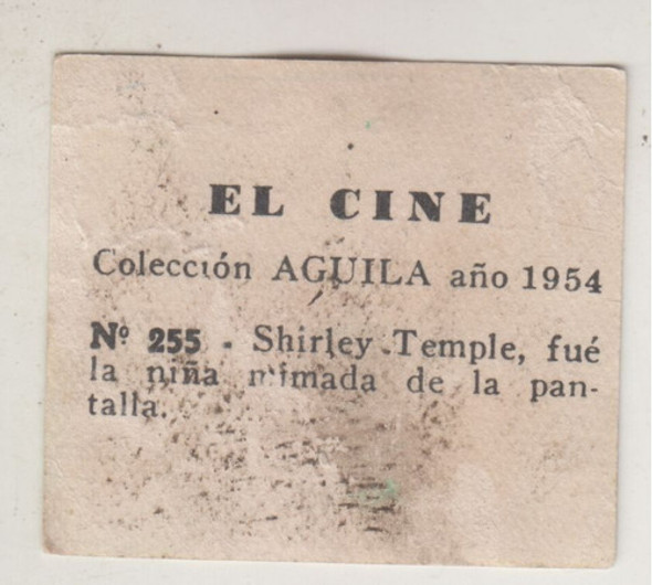 Cine 1954 Tarjeta Shirley Temple Unica Uruguay Vintage Cromo 1