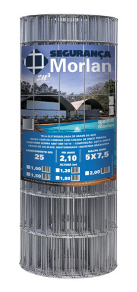 Tela Soldada Alambrado 7,5x5 1,00x25m Fio 2,1mm Morlan 0