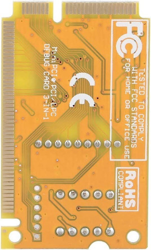 Tester 3 En 1 Analyzer Debug Post Card Pci-e Mini Pci-e Lpc 1