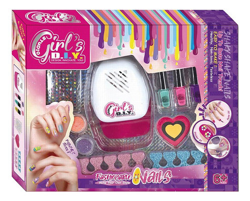 Set Studio Uñas Infantil Secador Esmalte - Que Regalo! 0
