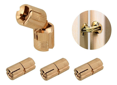 Bisagra Oculta De Latón Diámetro 18mm Eurohard X 4 Unidades 0