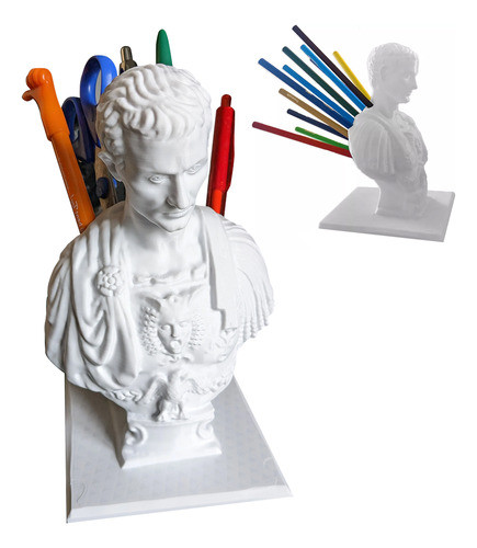Lapicero Busto Julio César Apuñalado Decoración Escritorio 0