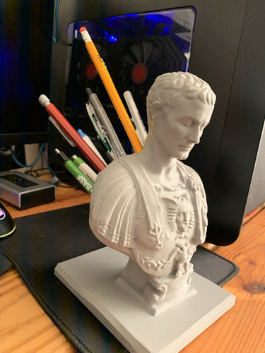 Lapicero Busto Julio César Apuñalado Decoración Escritorio 1