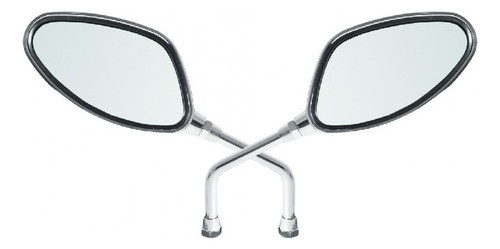 Espejos Retrovisores Gvs By Drook Sportivo Cromo Yamaha 0