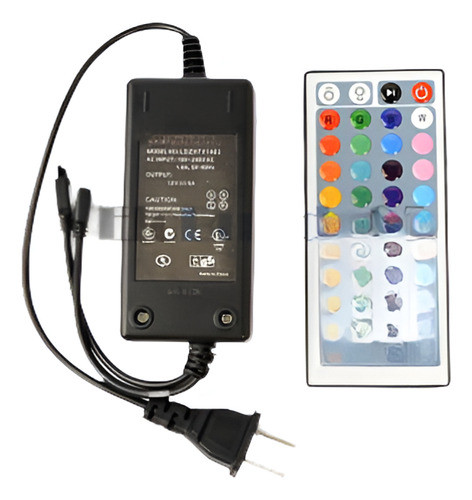 Adaptador De Corriente Y 44 Clave Regulador De 12v 5-6a Rgb 0