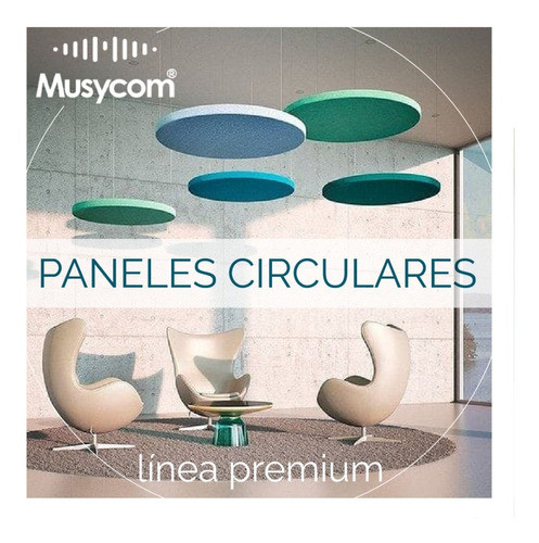 Paneles Acústicos Decorativos Circulares 50cm Musycom 1